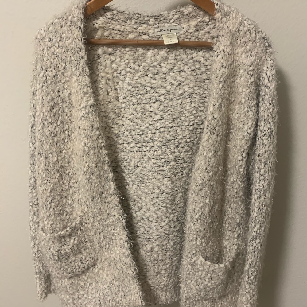 Grey Fuzzy Cardigan